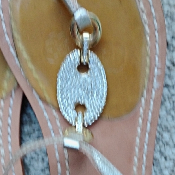 Ivanka Trump Silver Sandals with Minimalist Design - Picture 3 of 5